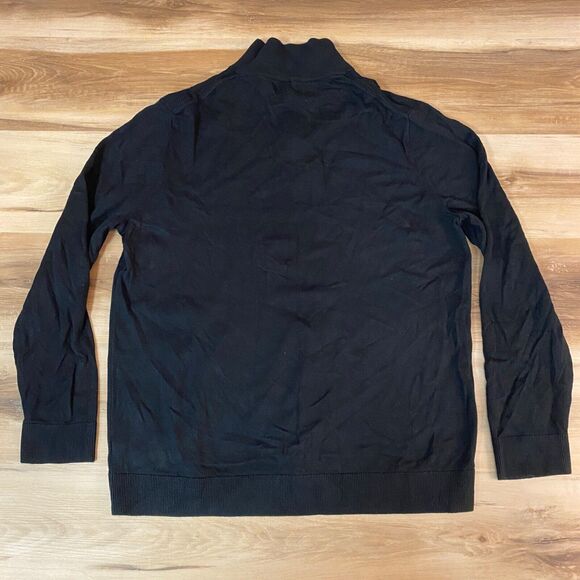 Banana Republic Sweater Mens XL Black 1/4 Zip Textured Pullover Vintage Y2K - Picture 9 of 9